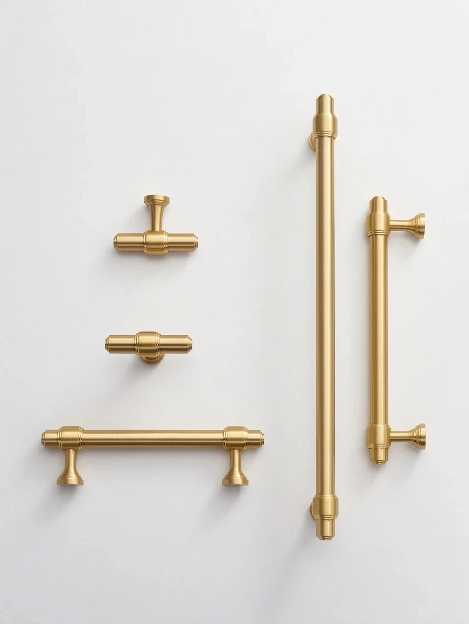 

Modern Brushed Antique Brass & Black Gold Cabinet Handles T Bar Pulls for Kitchen Wardrobe Drawer Cupboard Furniture Hardware