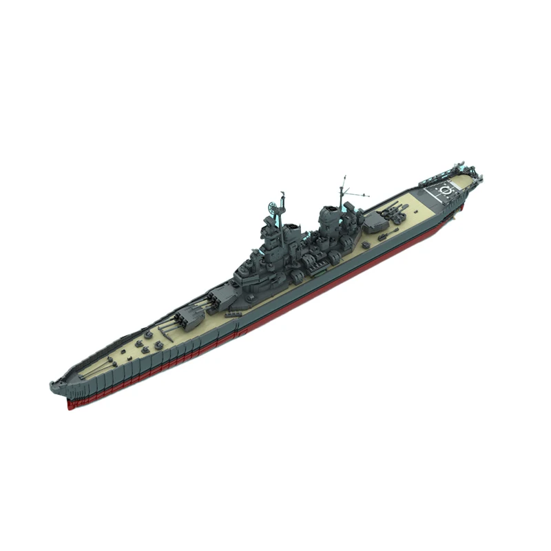 MOC Military Series USS Arizona Battleship Building Blocks Warships  Set Creative Assembly Model Bricks Toys for Boys