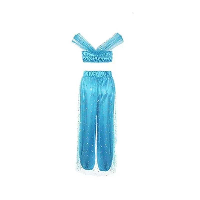 Adult Mens Women Cosplay Costumes Decor Blattern Rock Womens Girls Jasmine Princess Dress Up Halloween MN3