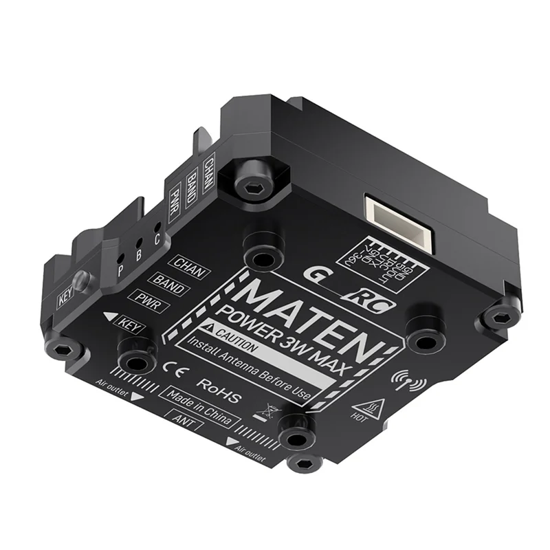 BAAY For GEPRC MATEN 5.8G 3W VTX PRO 3000Mw 80CH Video Transmitter DC7-36V Built In Mic For FPV Long Range Racing Drone