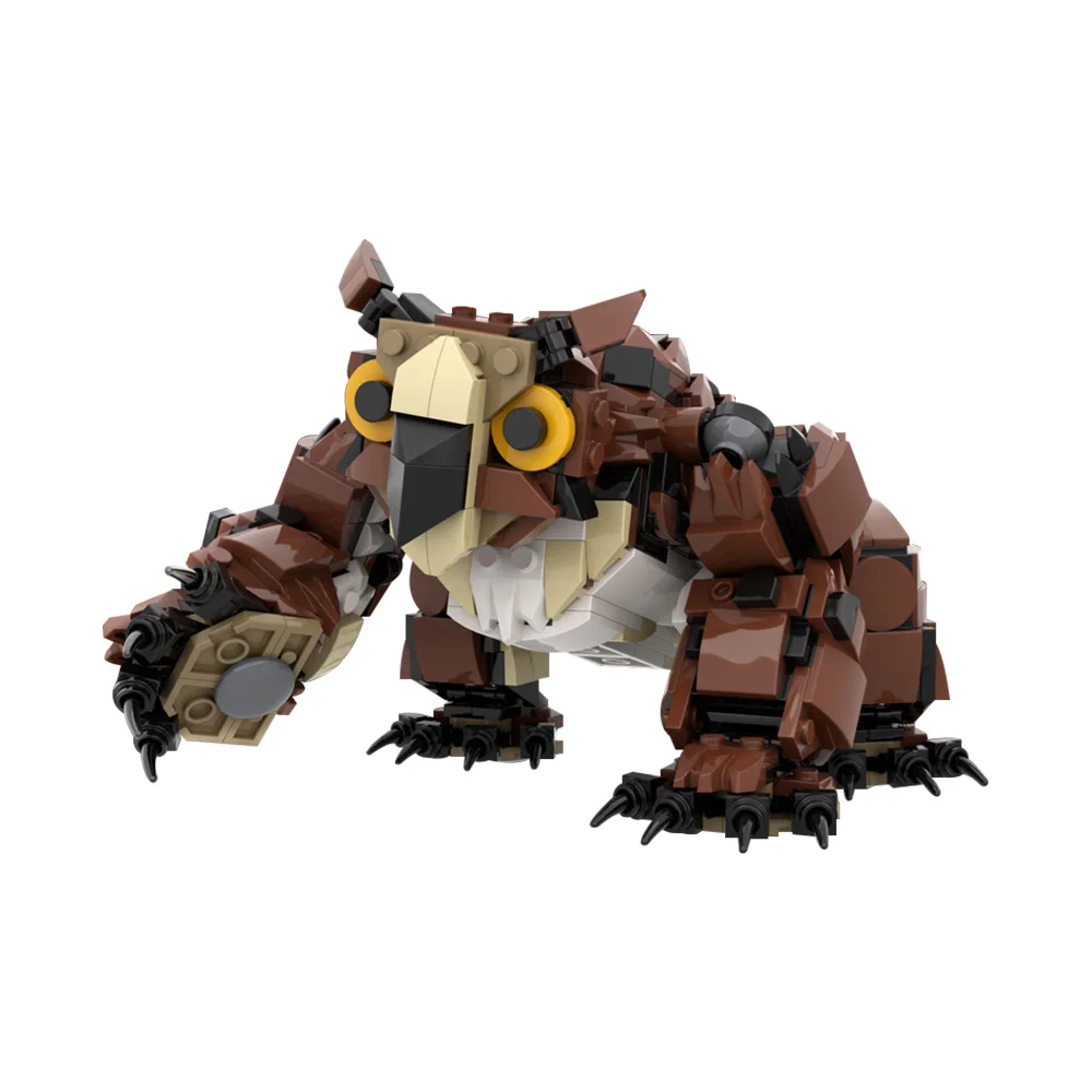 

Gobrick MOC большой Owlbear строительные блоки, модель волшебной совы, медведя, мутанты, монстр, блоки для сборки, игрушки для детей, подарки на Хэллоуин