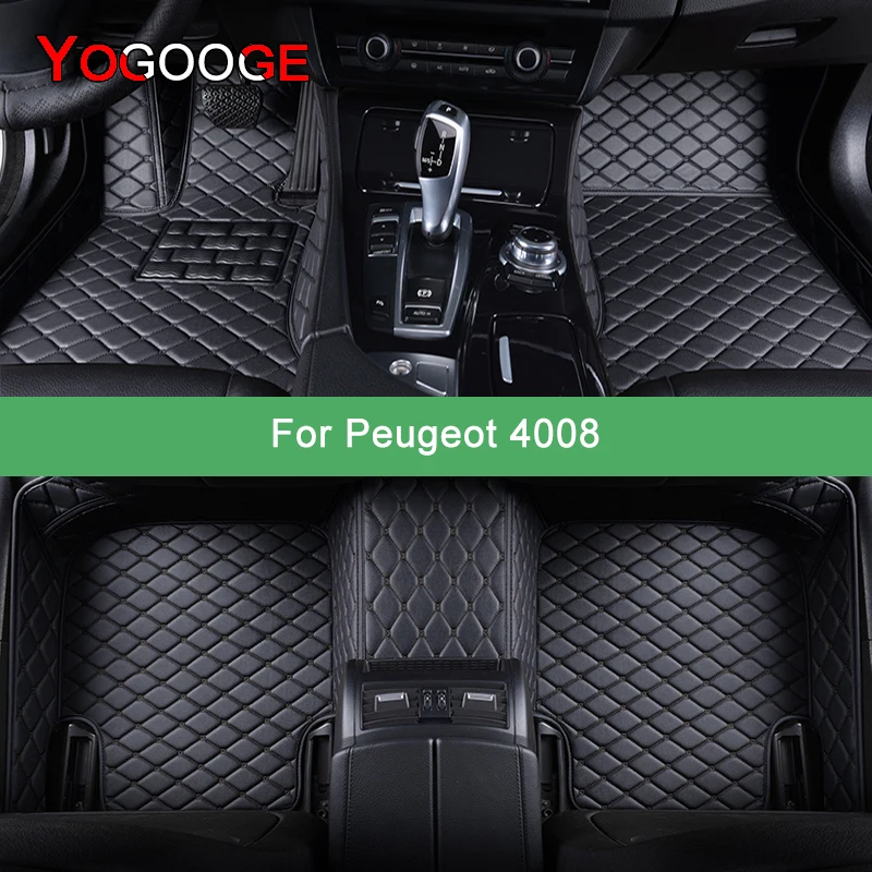 

YOGOOGE Custom Car Floor Mats For Peugeot 4008 2012-2023 Auto Carpets Foot Coche Accessorie