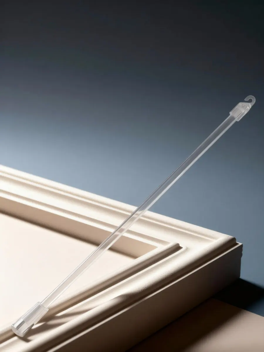 30Cm Clear Acrylic Vertical Blind Wand Opener Stick Long Tilt Rod Hooks Window Blinds Accessories Home Office Clear Blind Wand