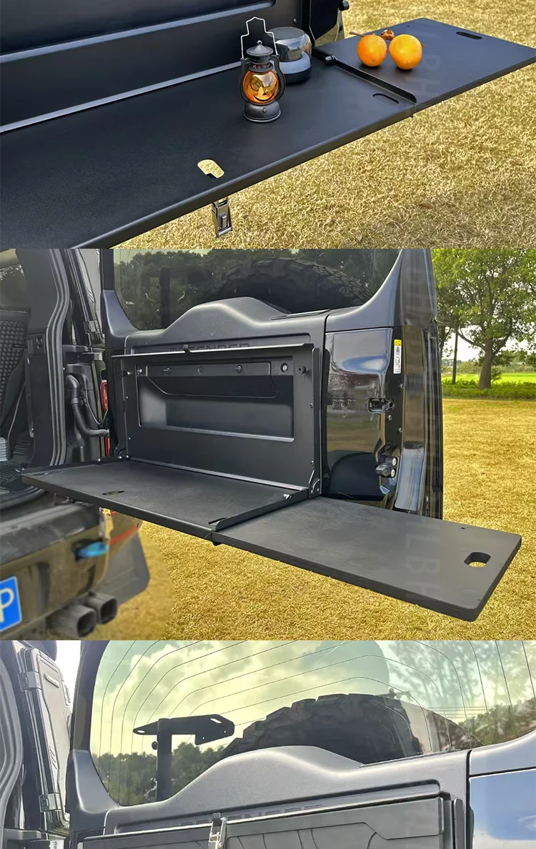 Legierung Auto Heckklappe Tisch Hinten Tür Faltbare Regal Lagerung Halterung Zubehör für 2020-2025 Land Rover Defender 90 110 130 L663 – Detail 5