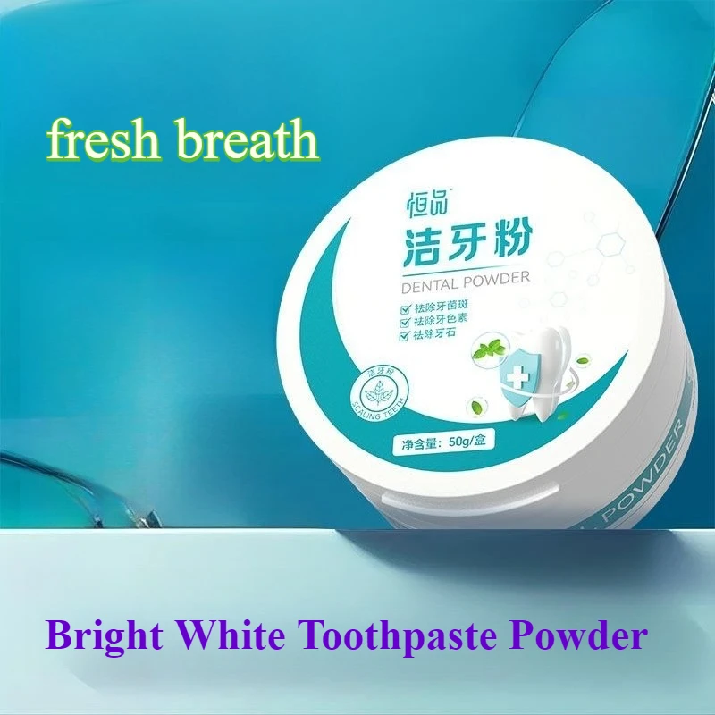 

Teeth Cleaning Powder Teeth Whitening Removing Plaque Pigments Tartar Fresh Breath Bright White Toothpaste Powder Mint Flavor