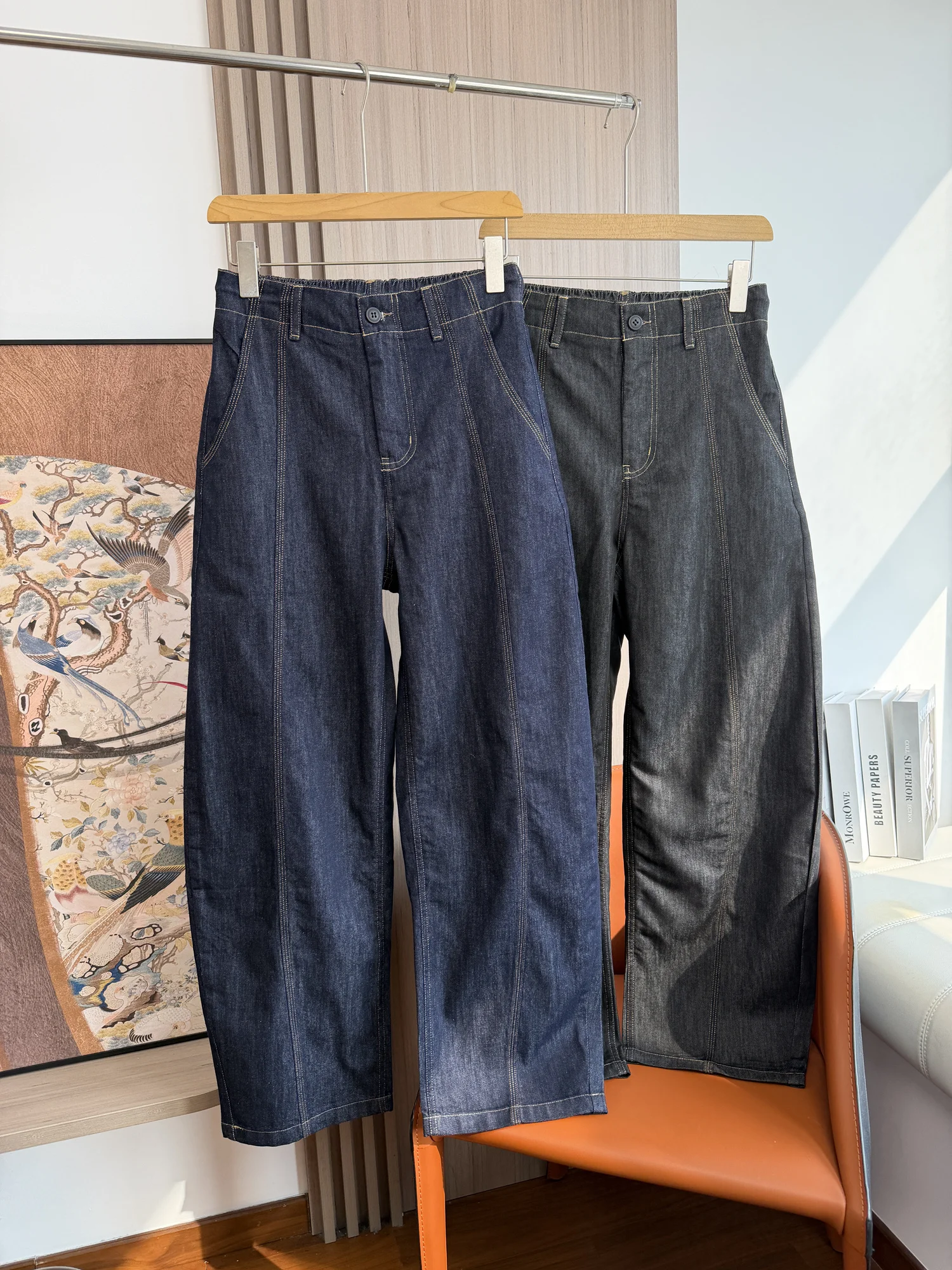 Retro Japanese Style Men's Casual Loose Fit Straight Leg Jeans Spring Summer Fashion Urban Youth Breathable Comfortable