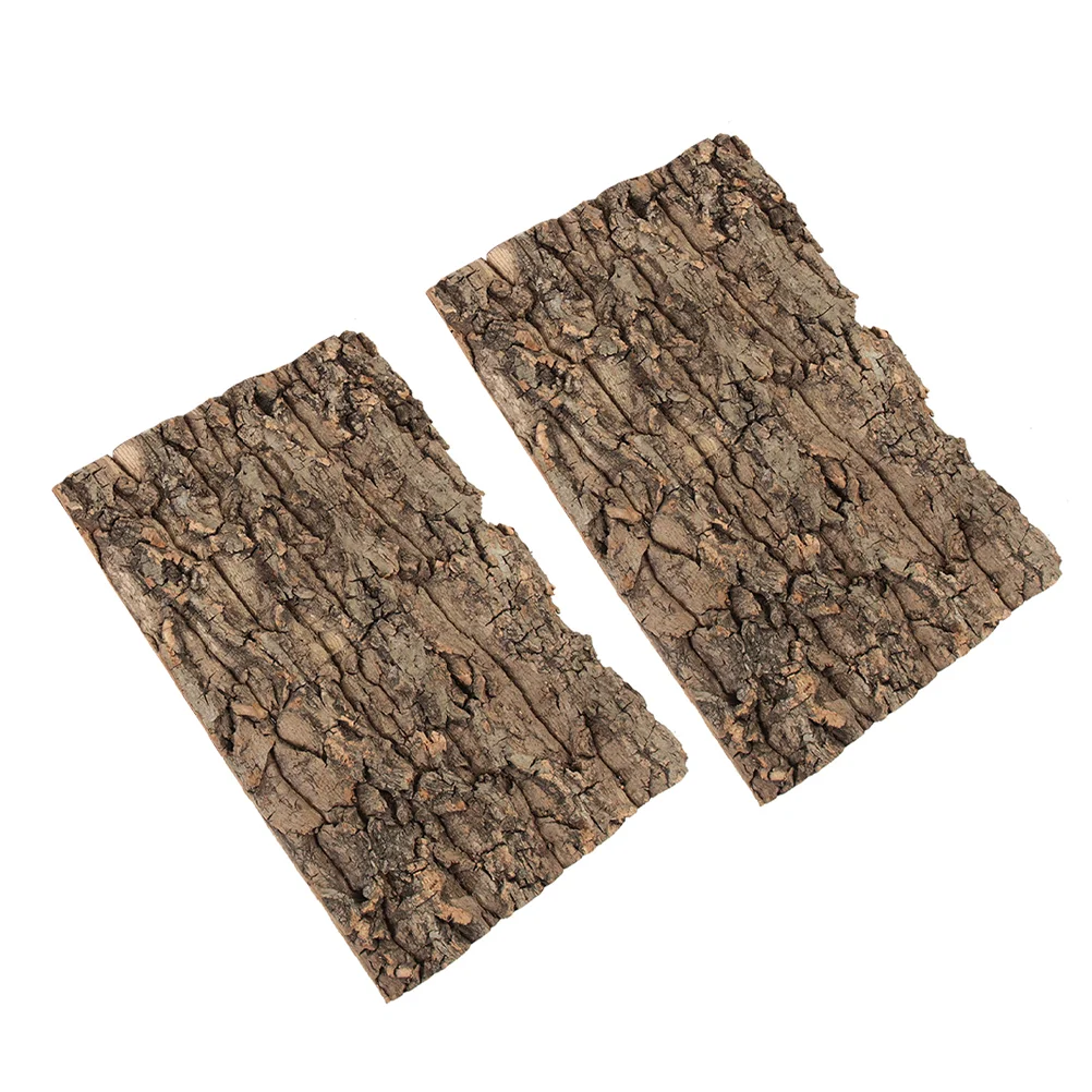 

2Pcs Reptile Background Board Tree Bark for Lizard and Gecko Climbing for Spider for Home or Office Terrarium Decor