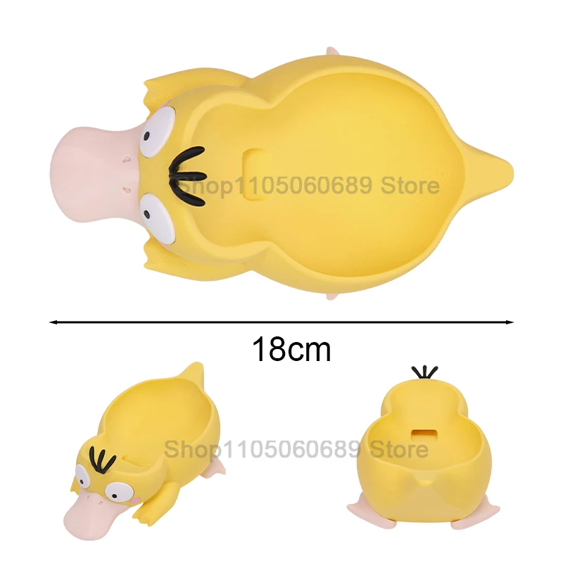 Niedliche Cartoon Psyduck Slowpoke Seifenschale mit Abtropffach für Badezimmer, ideal für die Aufbewahrung von Seife und Schwämmen, Seifenhalter