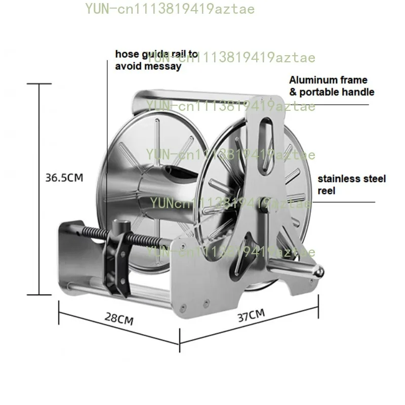 Garden Supplies High Pressure Stainless Steel Garden Hose Storage Hose Reel Cart for Garden Backyard