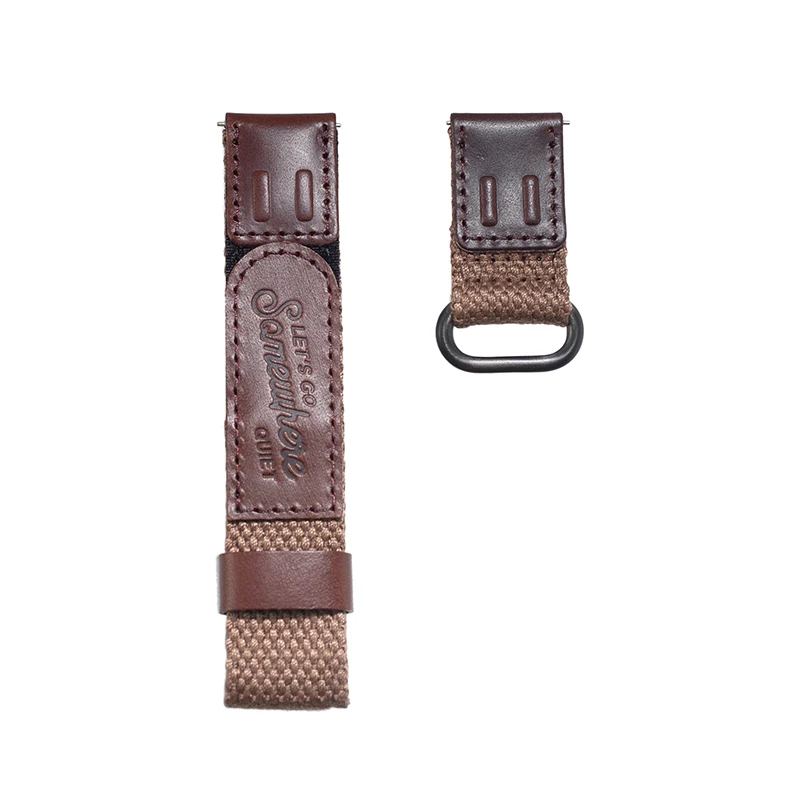 Genuine Leather Nylon Watch Strap Watch Band Wrist Straps For Men Quick Release 20MM 22MM