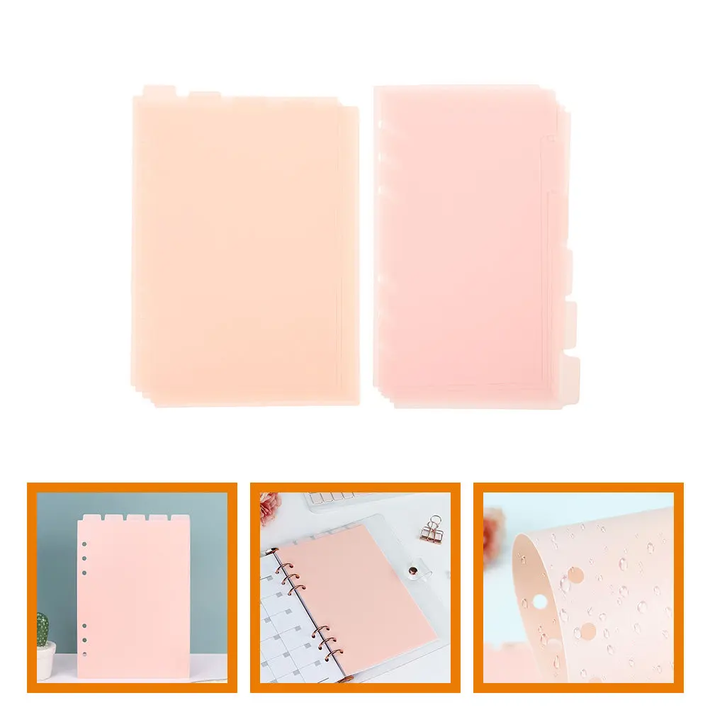 Notebook Index Dividers 2 Sets Colored Plastic Binder Tabs for School Office Study Page Organizing