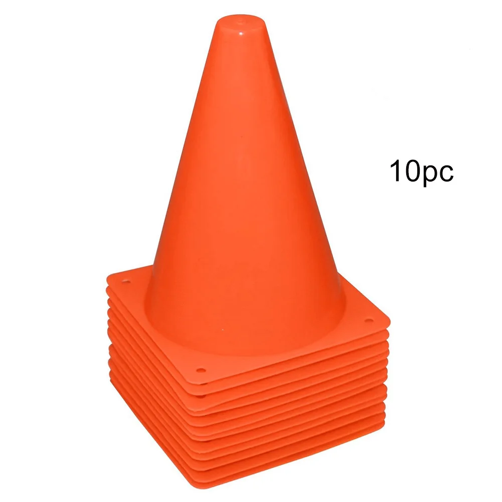 10pcs Solid Road Pile Traffic Cone Training Equipment Barrier Bucket Thicker Plastic Basketball Home Anti-freezing With Hole