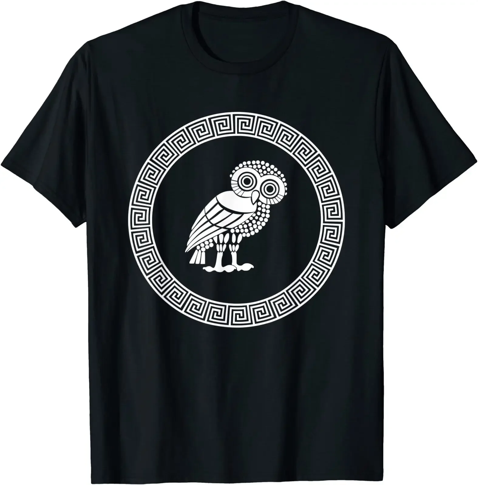 

Ancient Greek Goddess Of Wisdom Owl Of Athena T-Shirt Size S-5XL