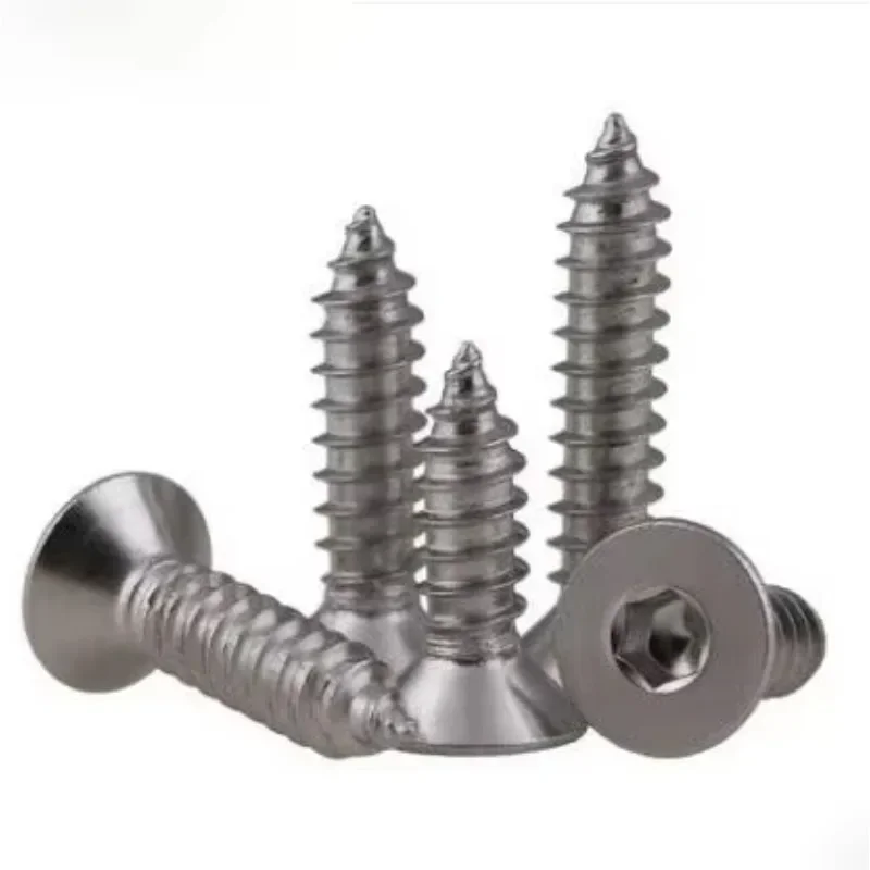 

hrdqfCrA 1pcs M8 Stainless Steel Countersunk Head Hexagonal Self Tapping Screw Flat Head Screws bolt bolts 60mm-100mm length
