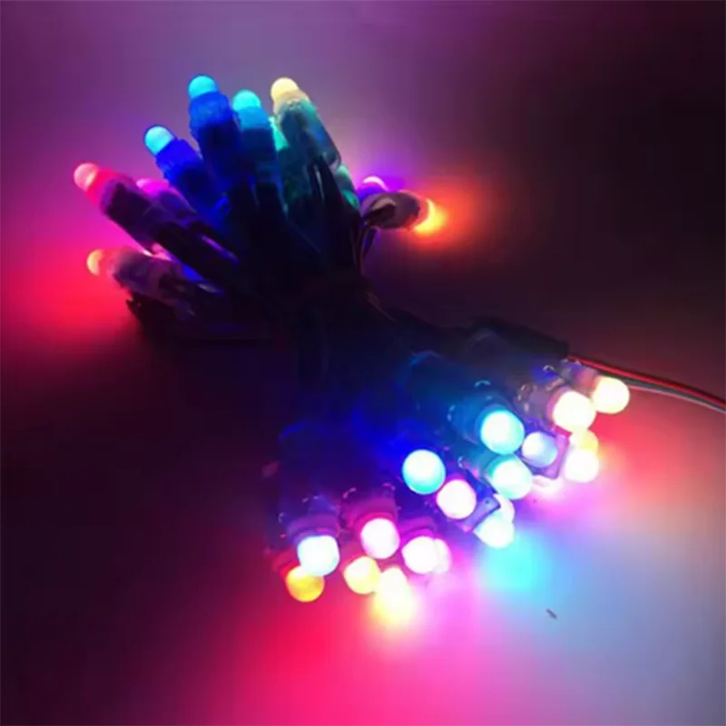 2026 50pcs 12mm WS2811 2811 IC Full Color Pixel LED Module Light DC 5V input IP68 waterproof RGB color Digital LED Pixel Light view 2