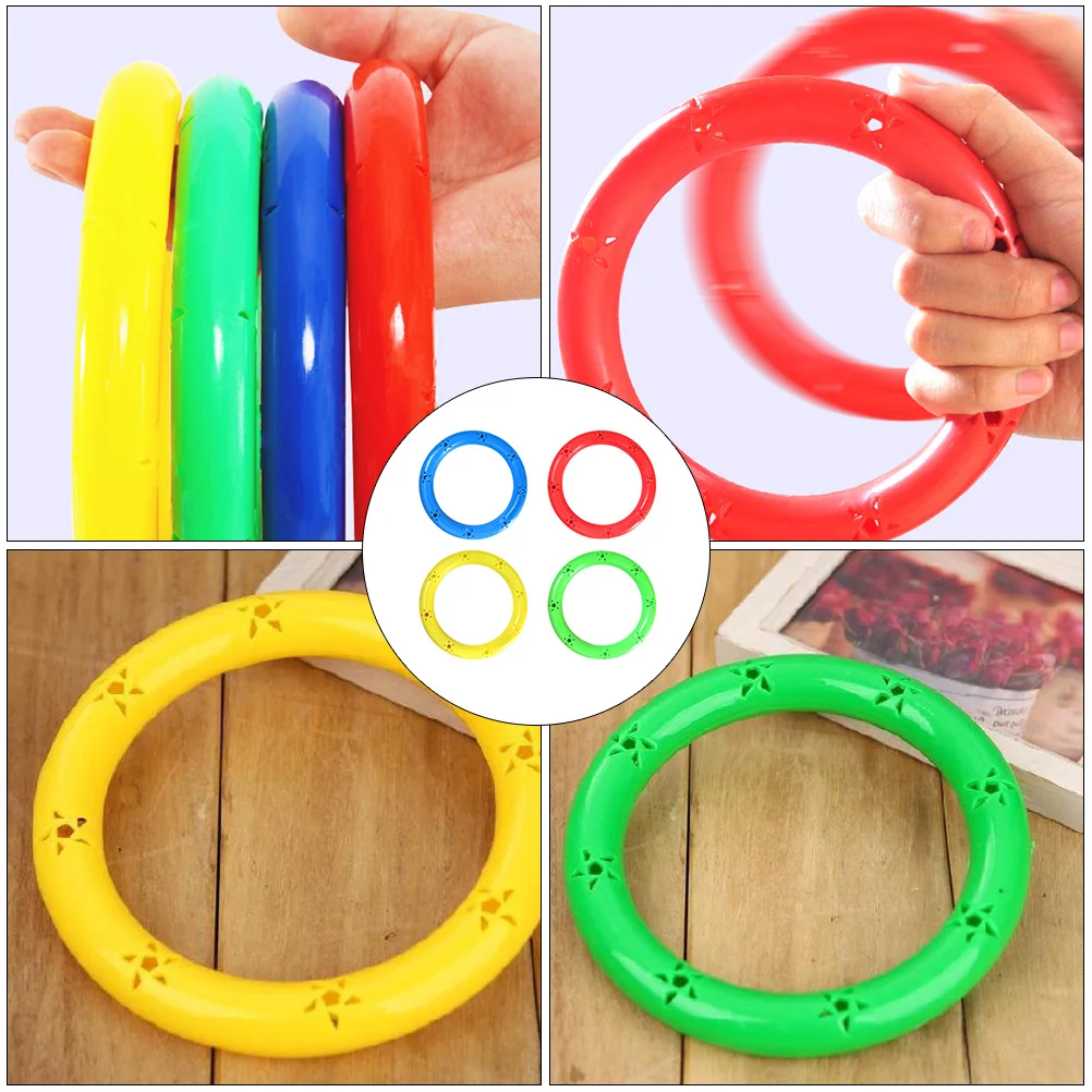 4 قطعة Abs الصغيرة حشرجة الموت الدائري للأطفال اليد التنسيق العين ممارسة أداة المحمولة الأطفال حشرجة الموت الجمباز الرقص الدعامة الرضع #6