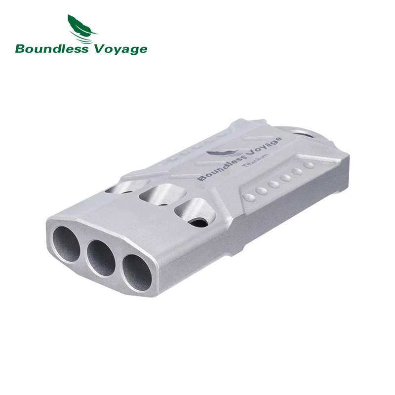 Boundless Voyage 120dB Titanium Whistle Emergency Survival Safety Whistle with Lanyard Loud for Outdoor Camping Hiking Travel