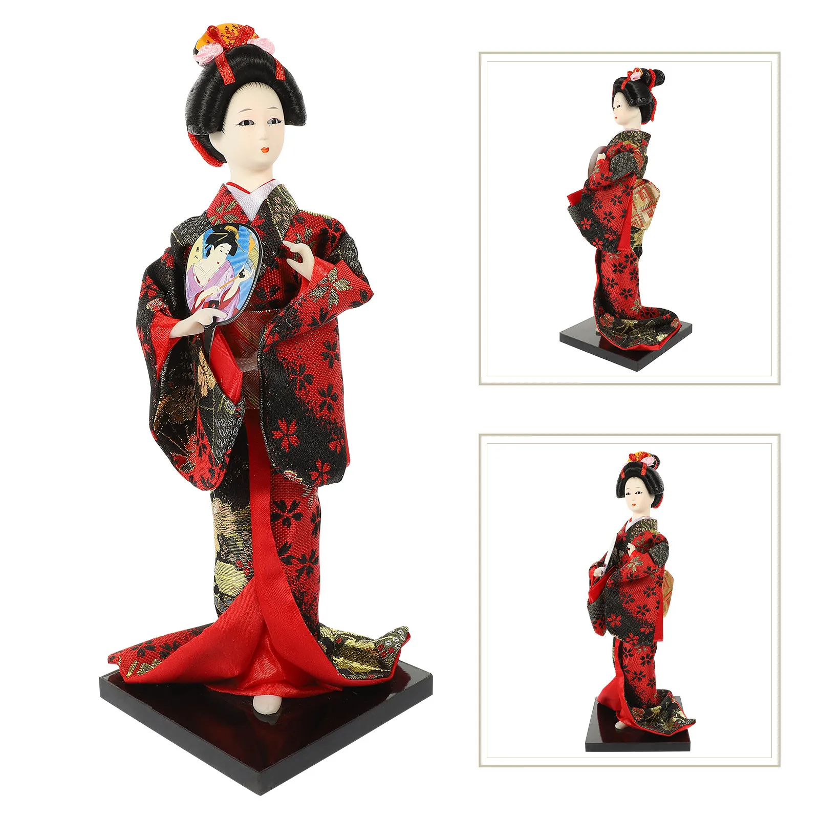

Japanese Geisha Kimono Desktop Ornament Home Decorative Piece Tabletop Photography Prop for Office Hotel Coffee Shop