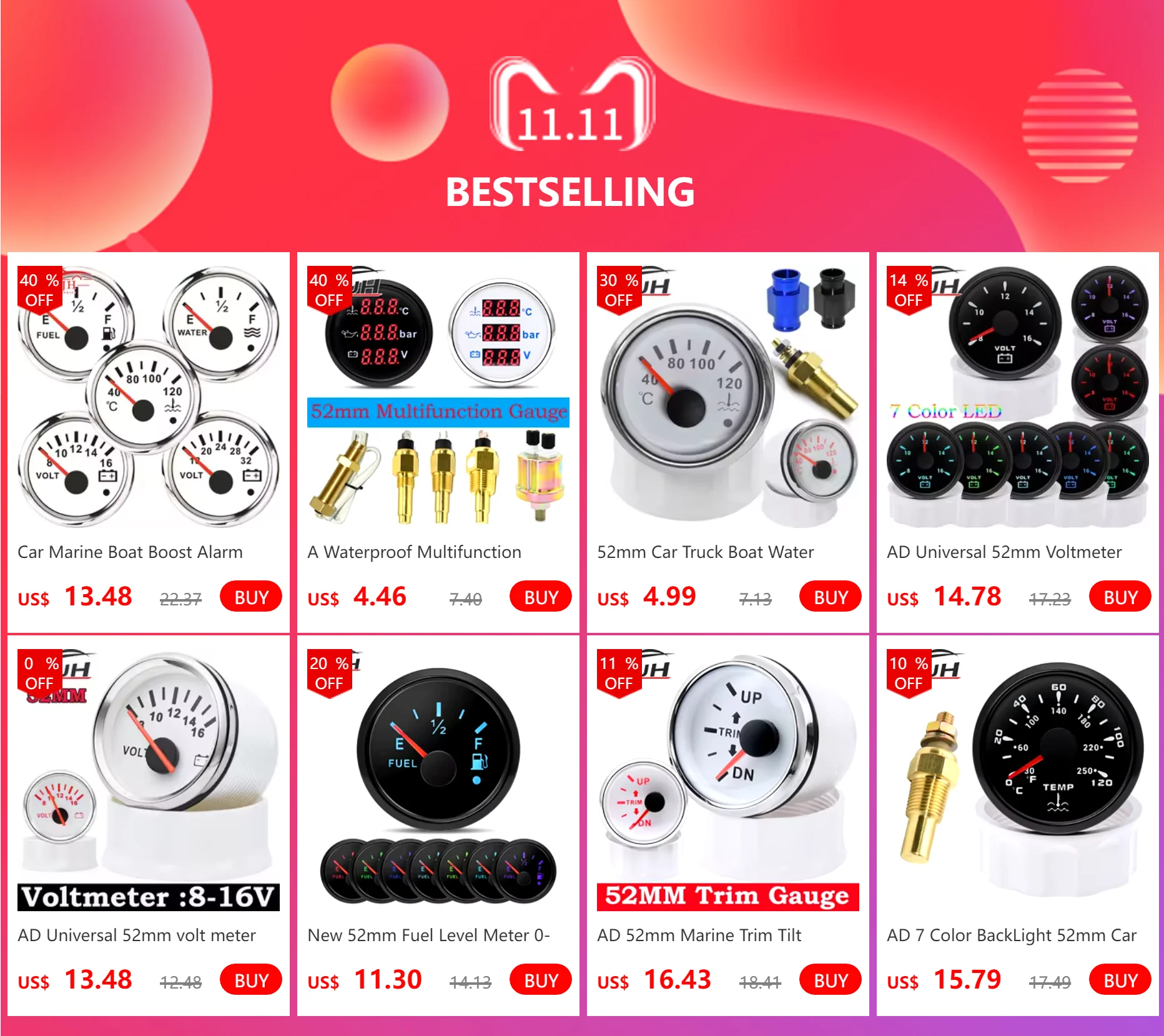 Boots-Armaturenbrett, 5 Gauge-Set, Schalttafel, 85 mm Drehzahlmesser, 3000 U/min–8000 U/min + 52 mm Voltmeter, Ölpresse, Kraftstoffstandsmesser, individuell – Detail 1