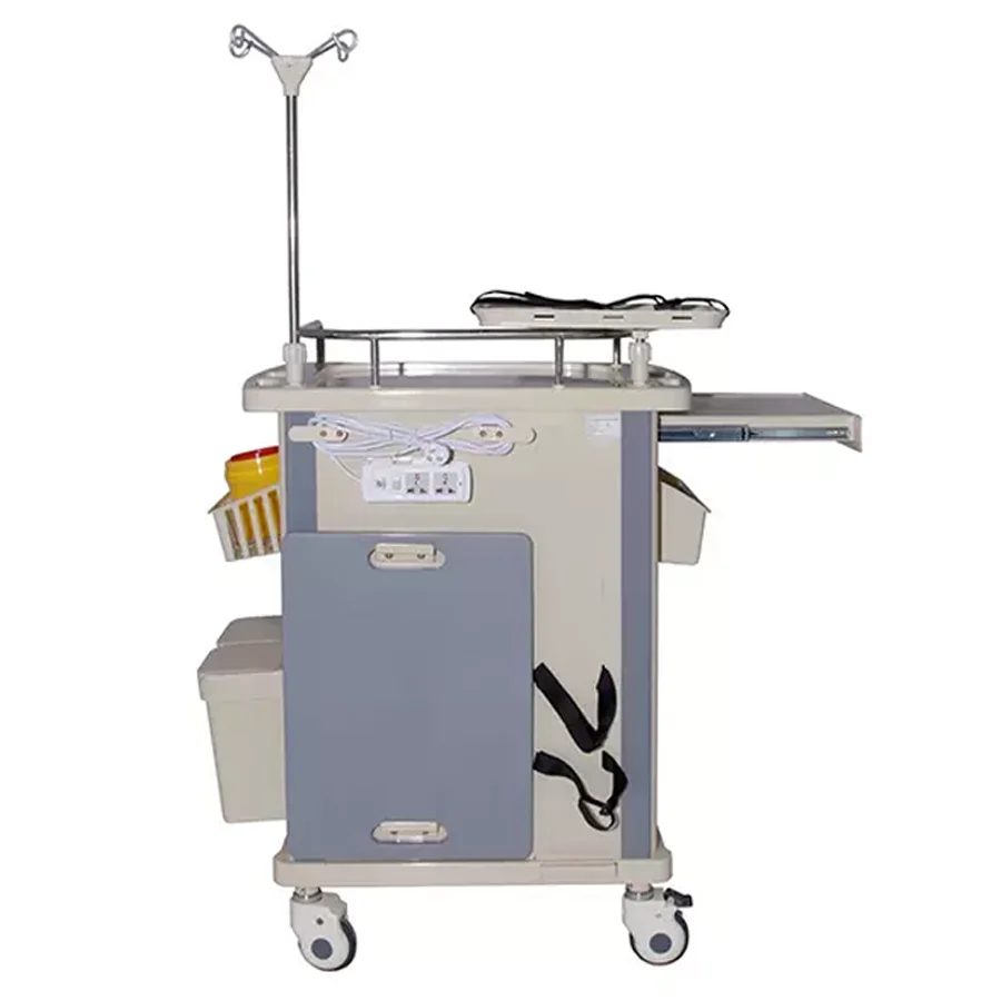 Emergency Trolley ABS surface  five drawers with many accessories emergency trolley hospital