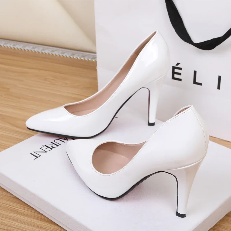 Nude Pointed Toe Thin Heels High Heels Wedding Elegant Career Work Shoes 7cm/5cm Etiquette Womens Shoes Sexy Single Shoes 32,33