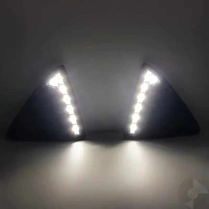 

Poq 2012 2013 2014 1 Pair For Focus 3 MK3 Front Bumper 12V LED DRL Daytime Running Lights with Dimming Style Relay