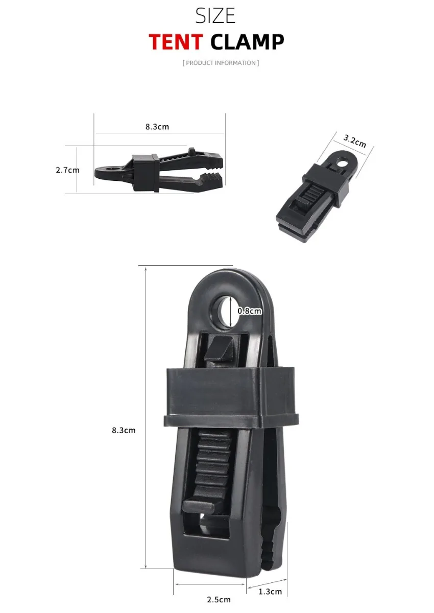 2 قطعة مقاطع خيمة كبيرة في الهواء الطلق عززت حبل الرياح أبازيم للمظلة ظلة يندبروف تحديد الملحقات