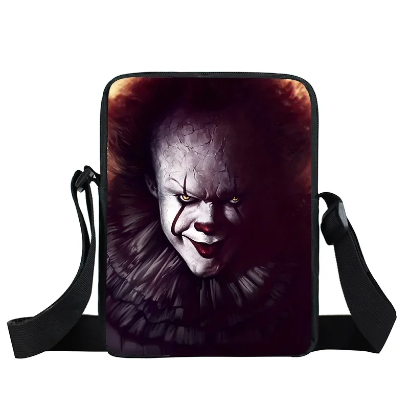 Funny Clown Messenger Bag Women Crossbody Bags Horror Handbags Casual Rucksack Party Shoulder Bags for Travel Satchel Gift