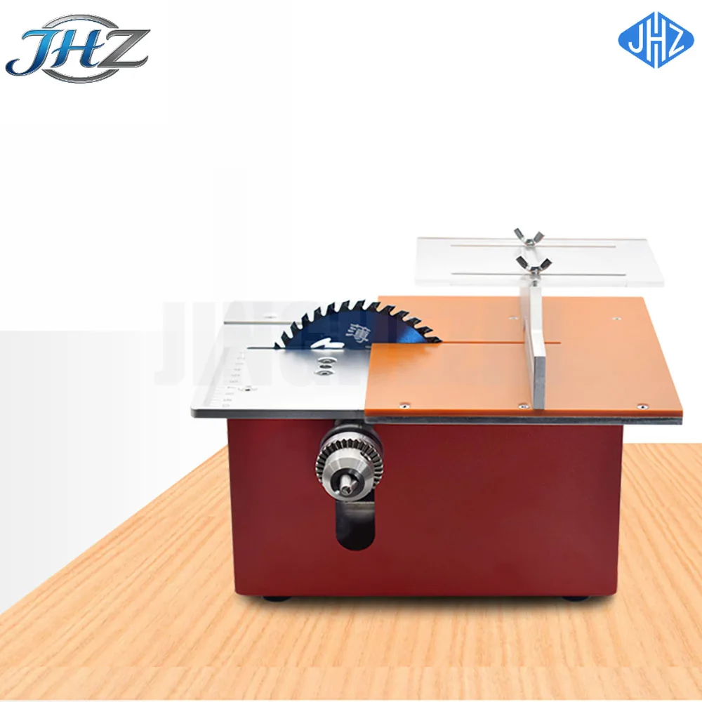 

JHZ forMini DIY Table Saw Handmade Woodworking Bench Saw Precision Model Crafts Liftable Electric Cutting Saw Set 9000RPM 360W