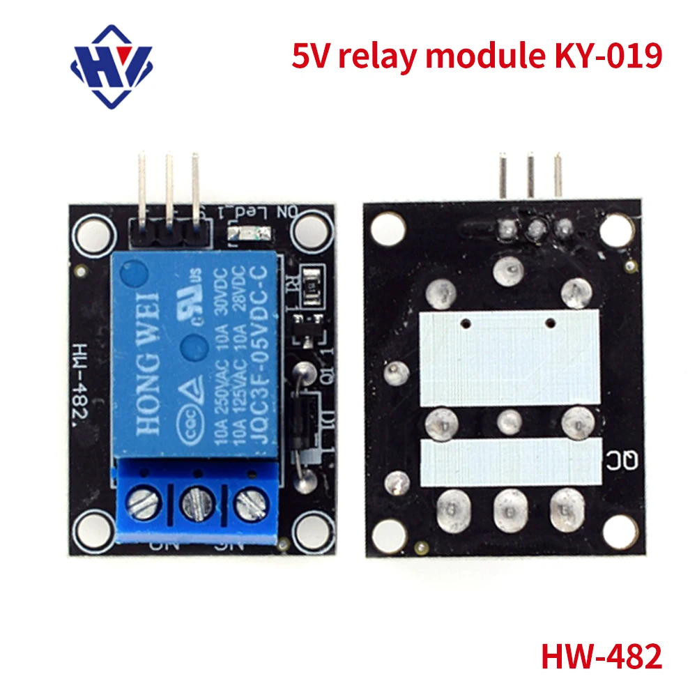 1 channel single-phase 5V relay module KY-019 1 blue relay module for Arduino 5V-12V TTL control signal MCU development module