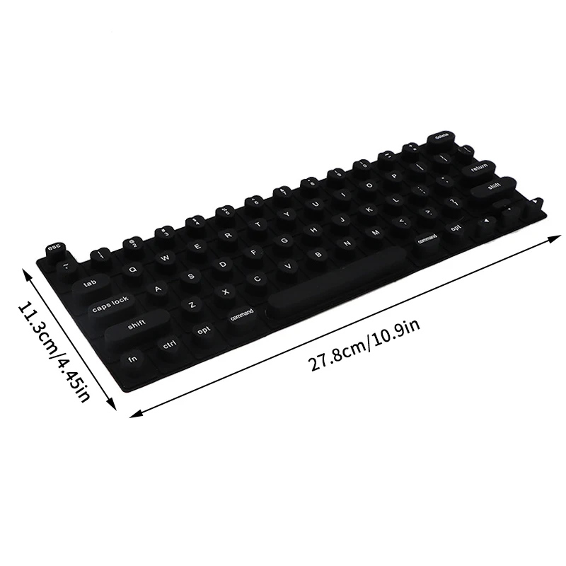 Portable Silicone Keyboard Film Silicone Keyboard Membrane For Laptop Convenient Manicure Typing Protect Long Nails Silicone Pad