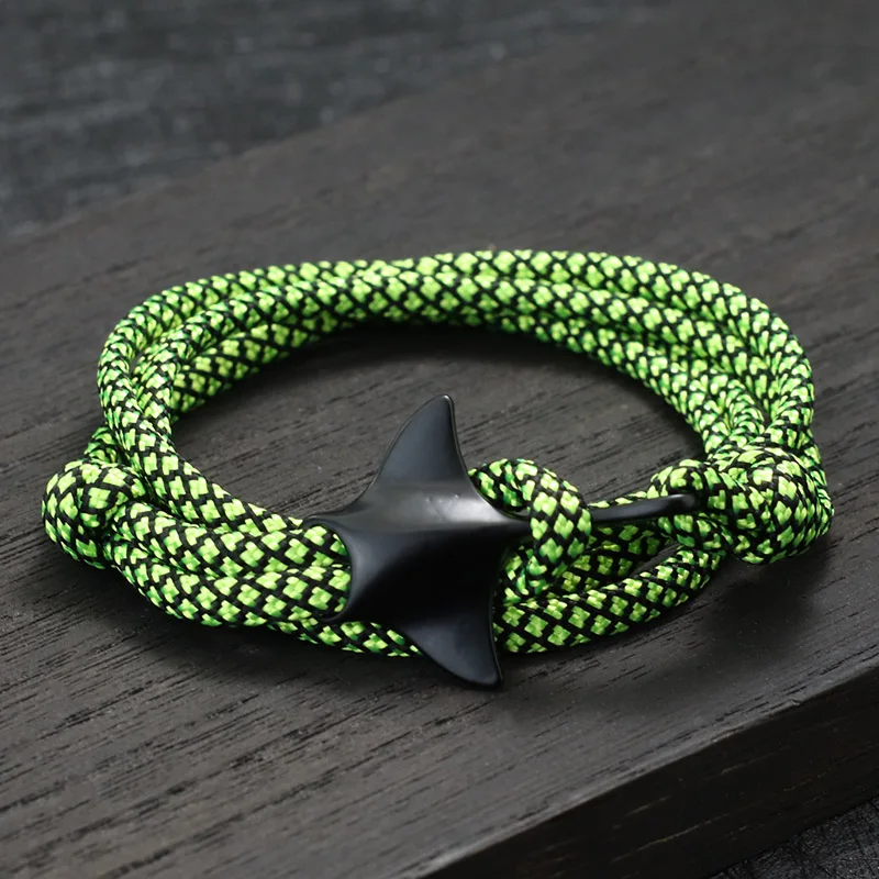 Manta Bracelet for Men, Double Layer Adjustable Paracord