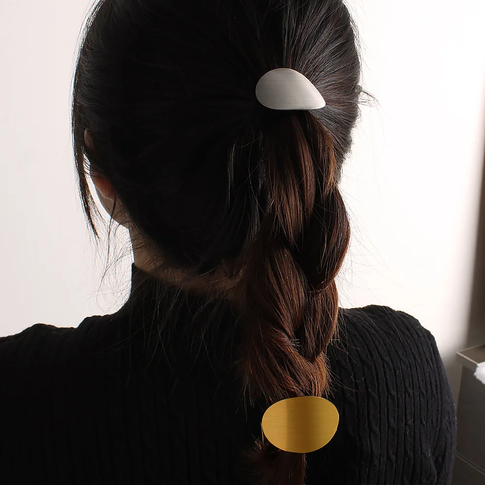 

Smooth oval hair tie, simple and elegant, for ponytails, high elasticity hair band