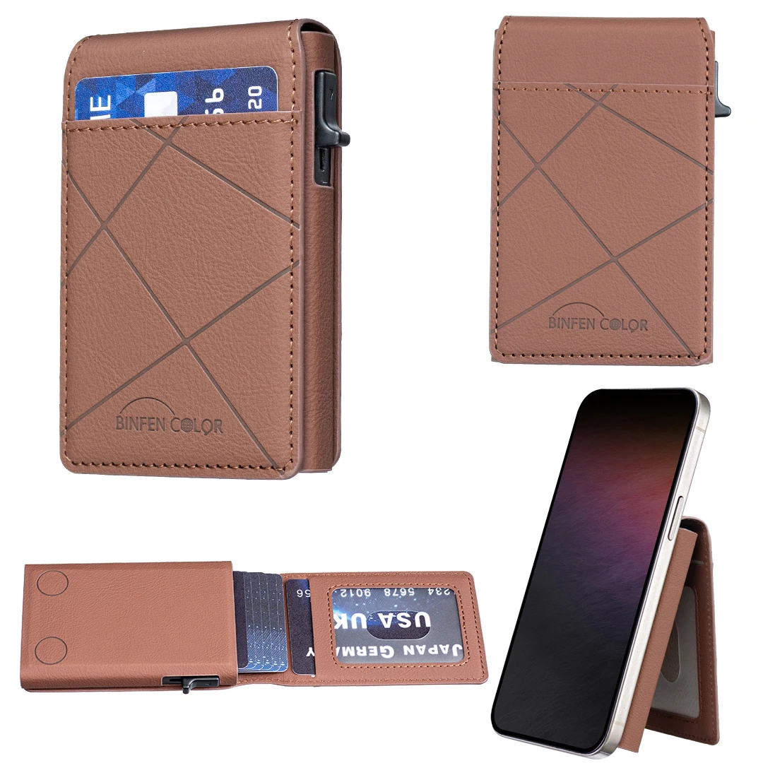 الأعمال الفاخرة تنقش خط المغناطيسي بو الجلود المحفظة حامل بطاقة حقيبة للرجال والنساء للصدمات غطاء مسنده سليم