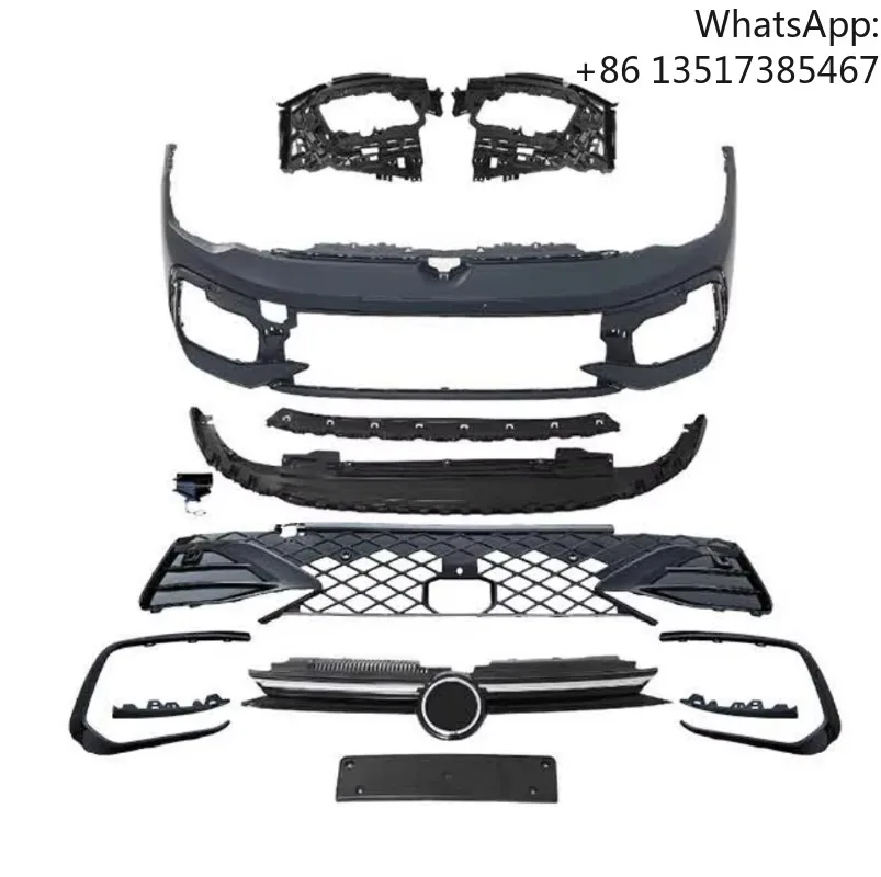 

Auto Accessories Car Front Bumper Suitable for Golf 8 R-line Edition Front Assembly Kits with Fog Lamp Grill Kits