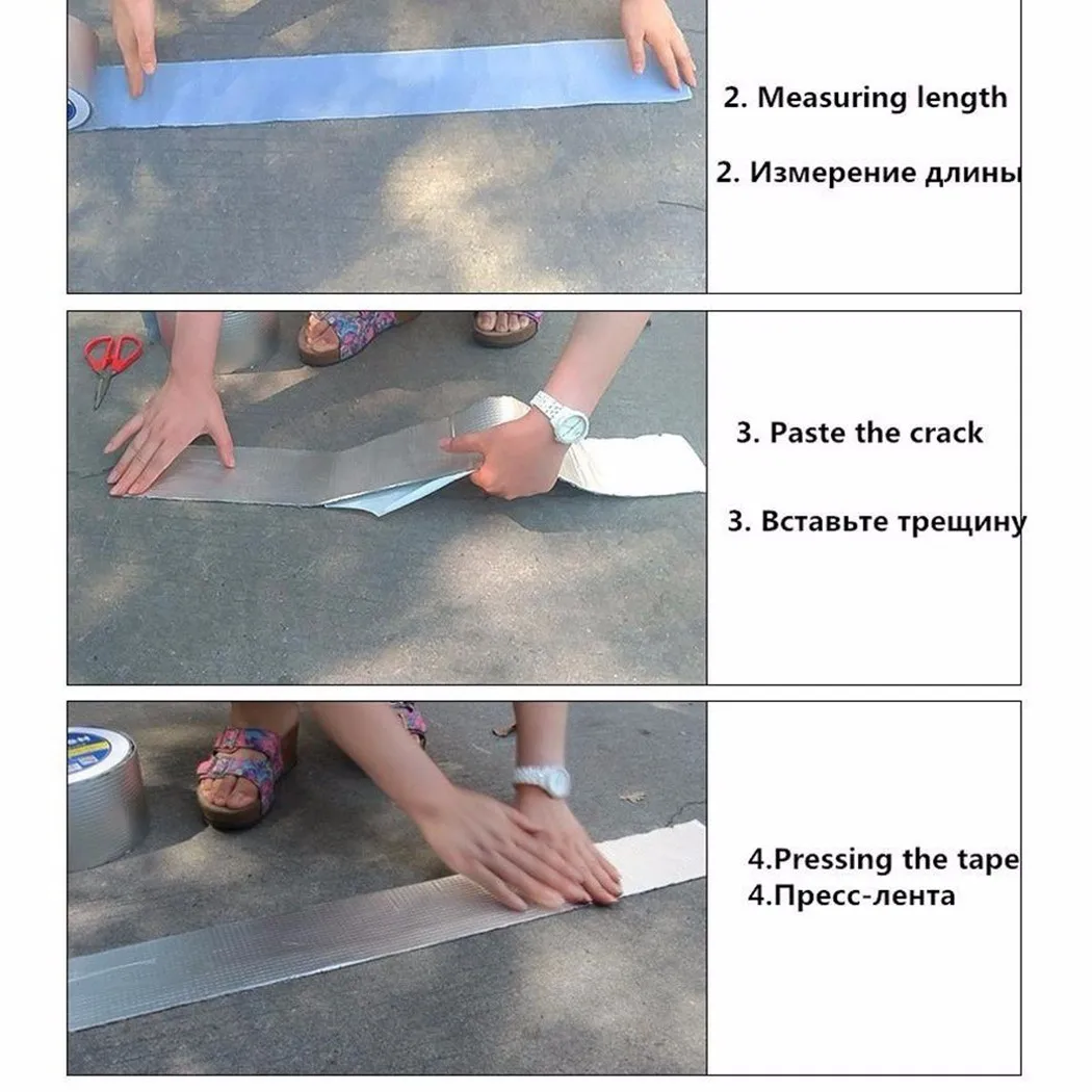 Cinta adhesiva multiusos, resistente al agua, impermeable, goma de butilo hermética, papel de aluminio totalmente pegado