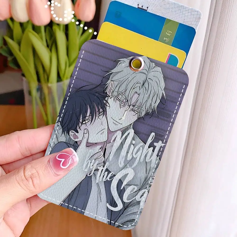 Low Tide In Twilight Anime Rectangle Keychain Card Holder, Badge Credit Card Holder, Student ID Card Holder, Bus Cards Cover