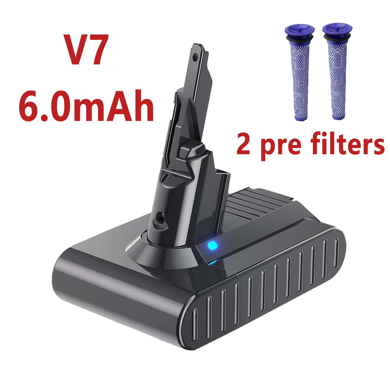 Für Dyson V7 Akku Staubsauger Akku für Dyson V7/SV11 6000 mAh 21,6 V V7 Animal V7 Trigger V7 Cord-free SV11 Animal