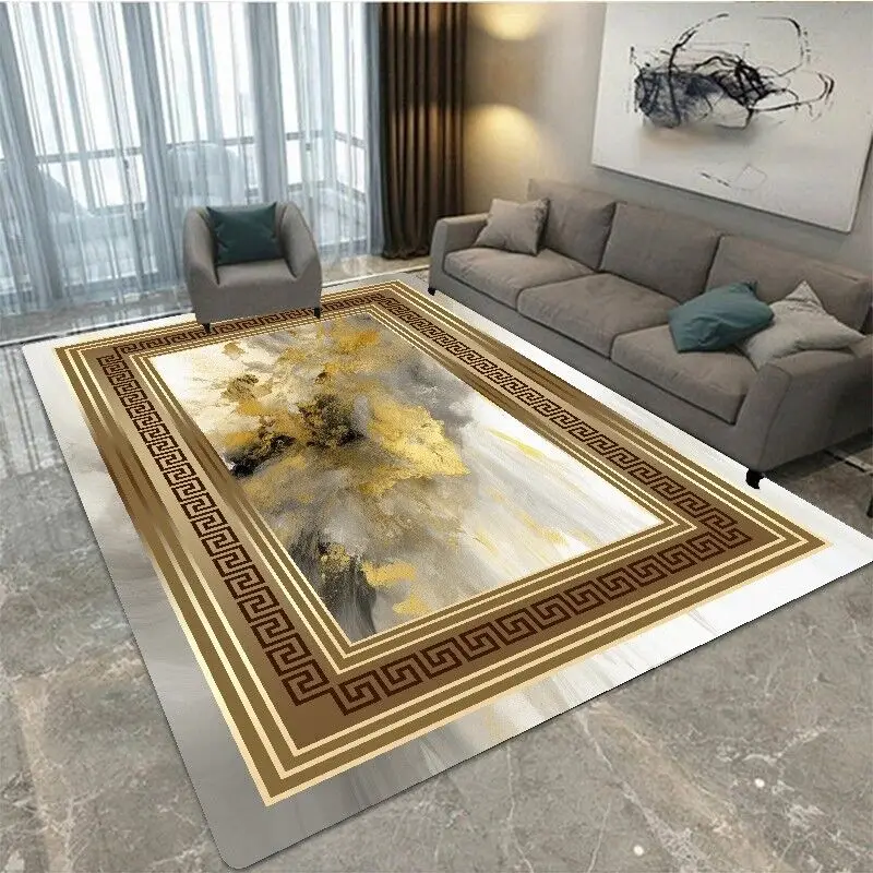 

European Ins Luxury Living Room Decoration Carpet Home Decoration Coffee Table Rug Anti Slip Hallway Washable Customizable Mat