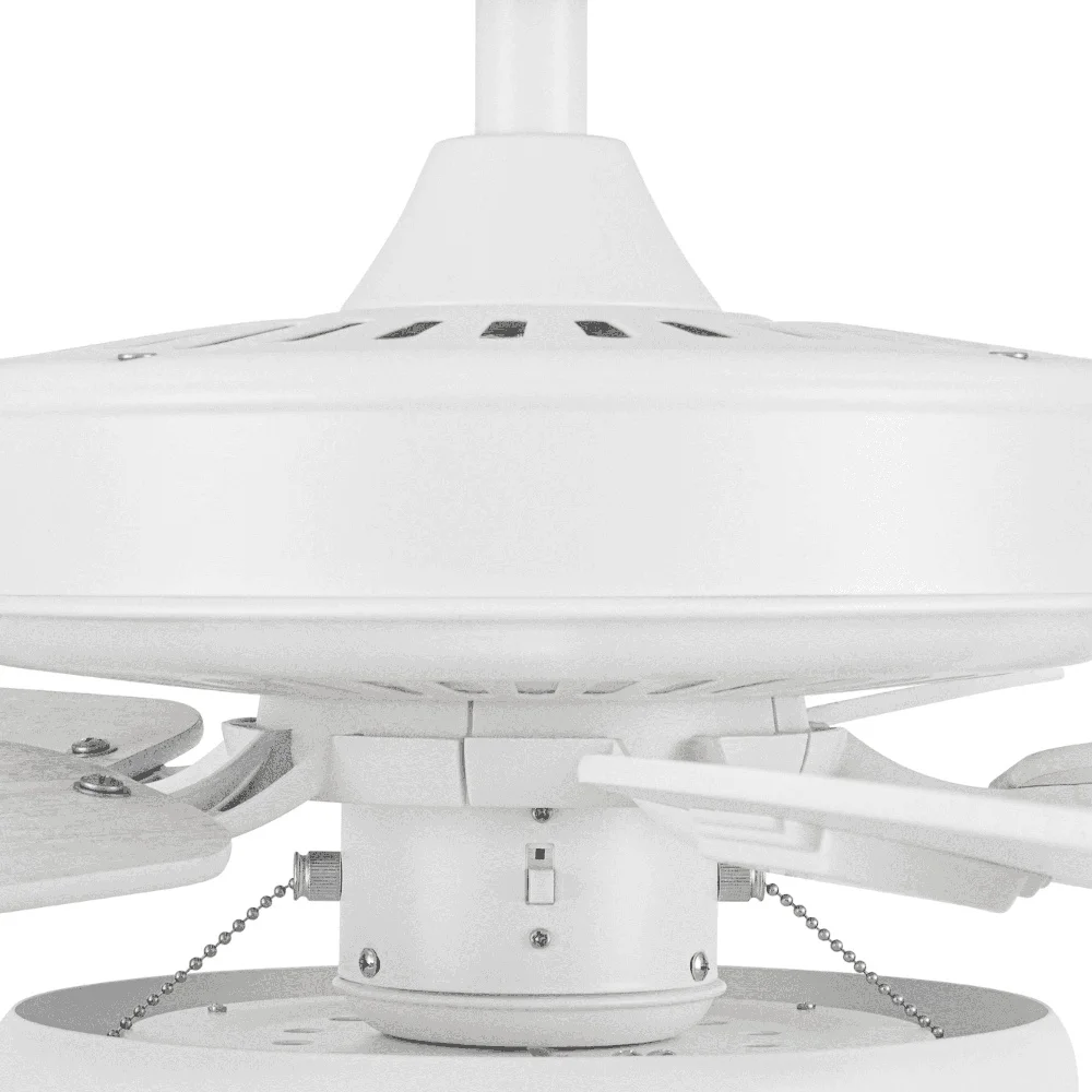 52 بوصة مروحة سقف خارجية داخلية مع سلاسل سحب خفيفة عكس الضوء محرك عكسي 3 سرعات شفرات زجاجية بلوري كفاءة الهواء