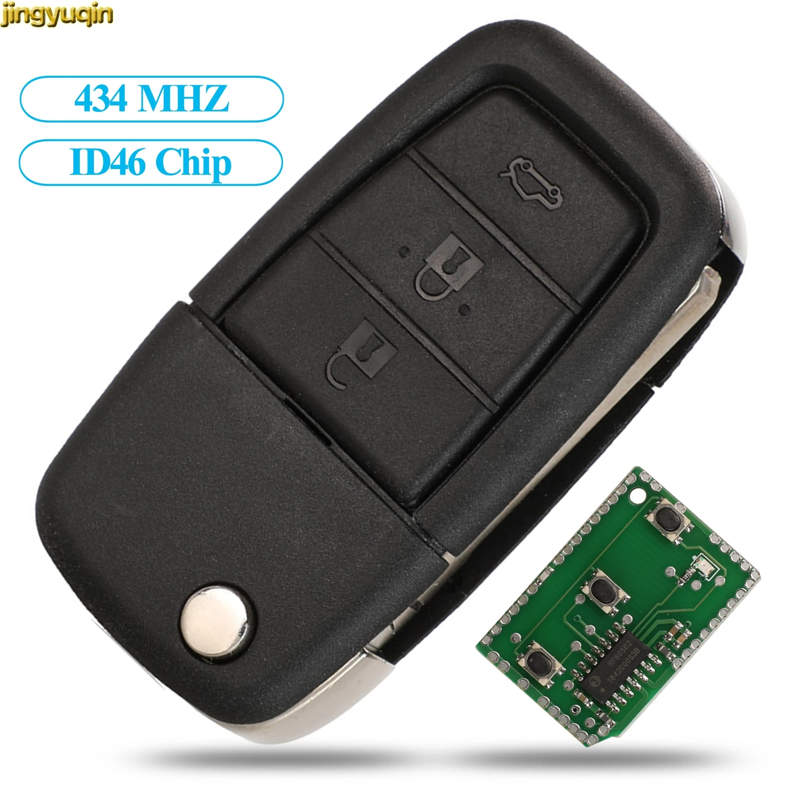 Jingyuqin Remote Flip Car Key 434mhz ID46 For Pontiac G8 / Holden VE Commodore Omega Berlina Calais SS SV6 HSV GTS 2/3BTN+Panic