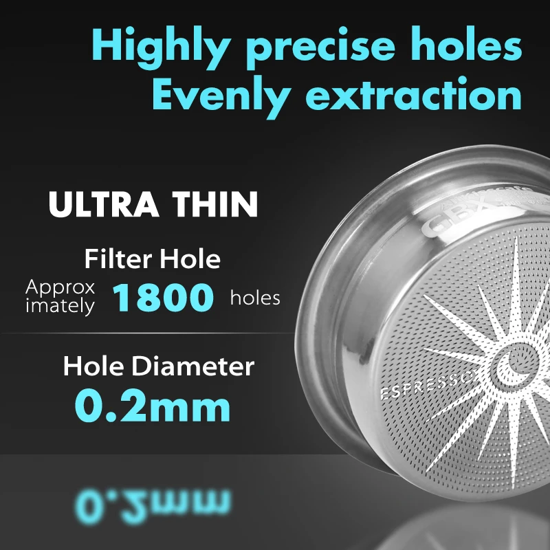 AliKisscafe 58.5 مللي متر سلة المرشح القهوة الدقة ل E61 غاغيا 58 مللي متر Portafilter ماكينة إسبريسو اكسسوارات أدوات باريستا #2