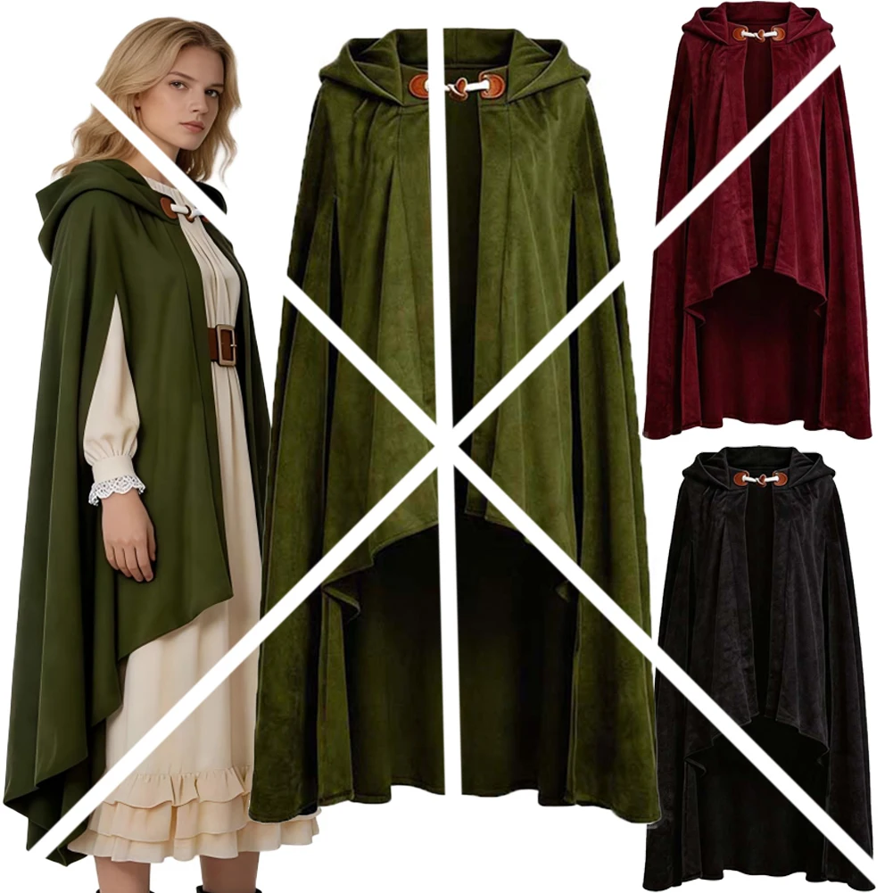 

Fantasia Medieval Knight Warrior Elf Cosplay Cape Cloak Movie Lorded Rings Men Disfraz Costume Halloween Carnival Party Clothes