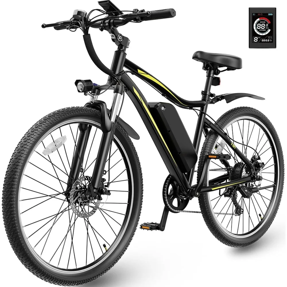 Bicicletas eléctricas para adultos, bicicletas eléctricas de 27,5" para adultos con motor de pico de 1200 W, 28 MPH, bicicleta eléctrica de alcance de 50+ millas, bicicleta de montaña eléctrica