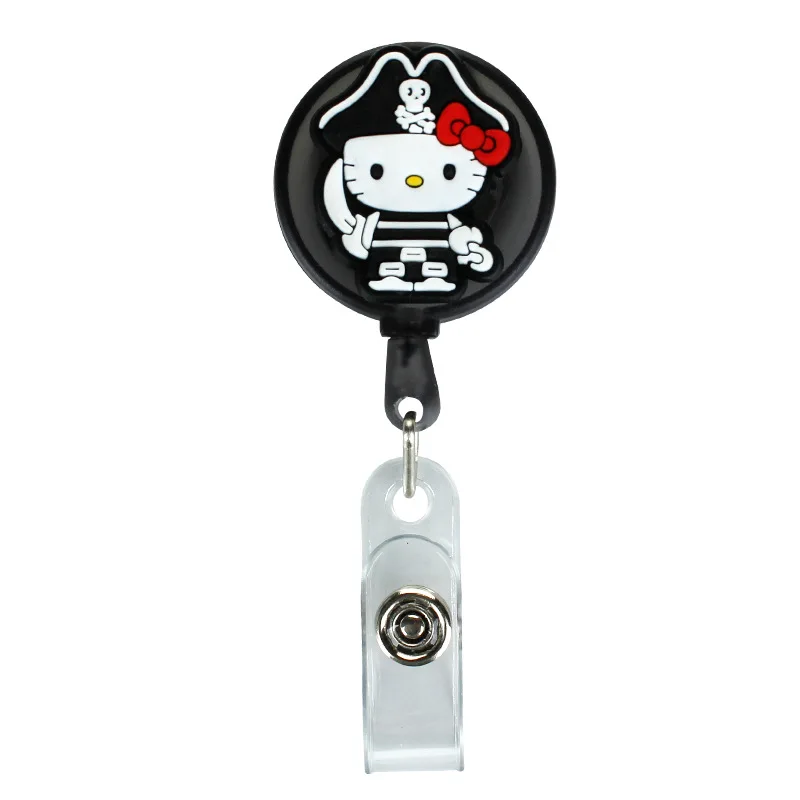 Cute Hello Kitty ID Card Holder Scalable Toggle Clip Employee Card Doctor Nurse Chest Card Student Bus Card Holder - view 5