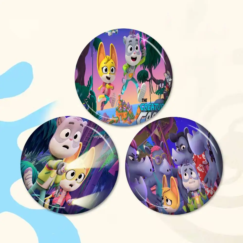 The Creature Cases Anime 58mm Cute Series Pins Funny Badge Interesting Cartoon Animals Brooches Backpack Clothes Gift Accessory
