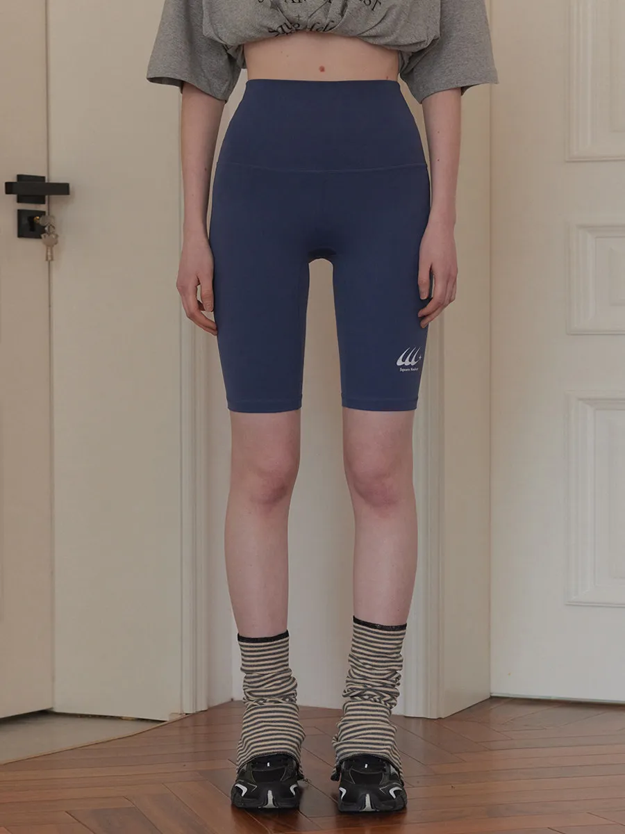 High-Waist Sporty Shorts Women's Summer Yoga Fitness Tight Shorts Quick-Dry Square Hole Design for Young Adults 18-24