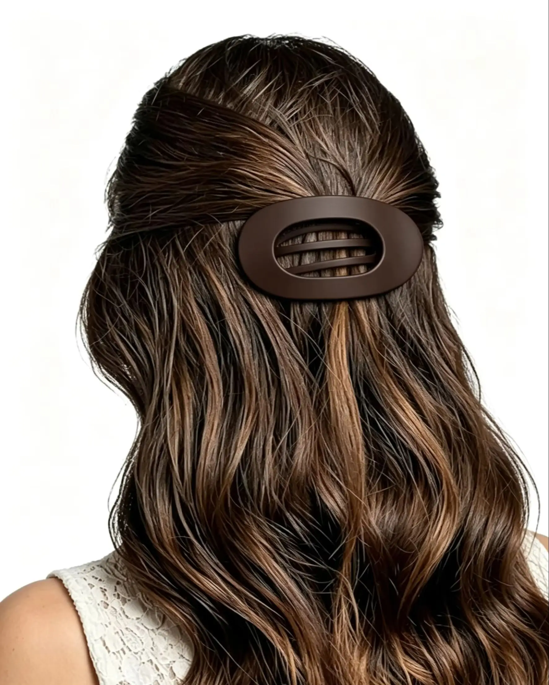 Leopard Matte Oval Hair Claw Clip for Women New Design Curved Flat Acrylic Barrettes Fashion Styling Hair Accessories