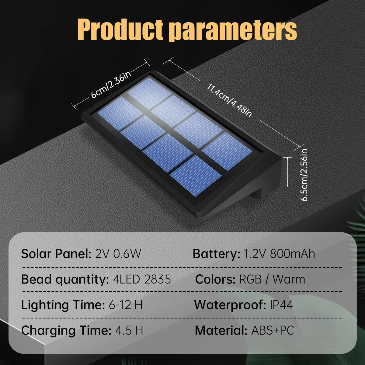 Outdoor Solar Fence Lights, IP65 Waterproof LED Wall Step Lights, RGB Color Changing & Warm White Solar Deck Lights for Yard Pat