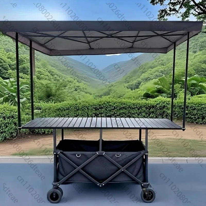 Extended six bar 167 * 60 large table board that can be lifted, folded, gathered, large sunshade stall cart